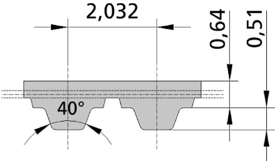 T2-120-10 Continental Synchroflex Polyurethane Timing Belt 